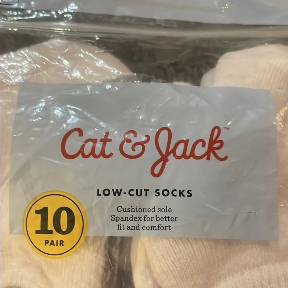 Cat & Jack Kids Low Cut White Socks - Art Class No Show Multi colored Socks